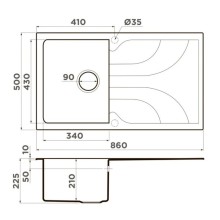 Кухонная мойка Tetogranit Omoikiri Yasugata 86-GR ленинградский серый 4993546