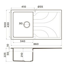 Кухонная мойка Tetogranit Omoikiri Yasugata 86-GR ленинградский серый 4993546