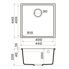 Кухонная мойка Tetogranit Omoikiri Bosen 44-U-DC темный шоколад 4993599