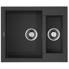 Кухонная мойка Tetogranit Omoikiri Sakaime 60-2-BL черный 4993908