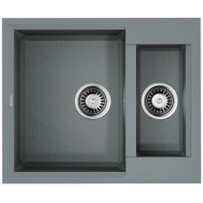 Кухонная мойка Tetogranit Omoikiri Sakaime 60-2-GR ленинградский серый 4993554