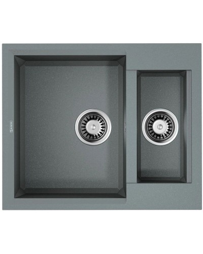 Кухонная мойка Tetogranit Omoikiri Sakaime 60-2-GR ленинградский серый 4993554