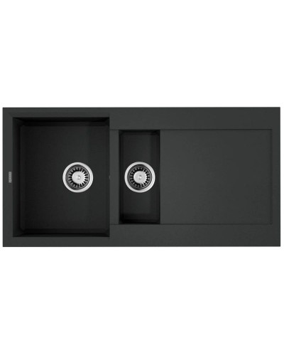 Кухонная мойка Tetogranit Omoikiri Sakaime 100-2-BL черный 4993892