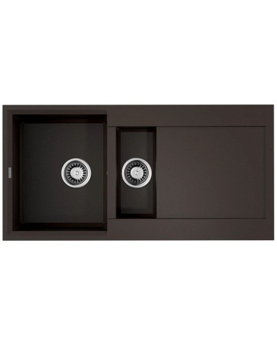 Кухонная мойка Tetogranit Omoikiri Sakaime 100-2-DC темный шоколад 4993896