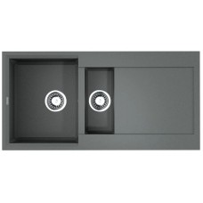 Кухонная мойка Tetogranit Omoikiri Sakaime 100-2-GR ленинградский серый 4993562