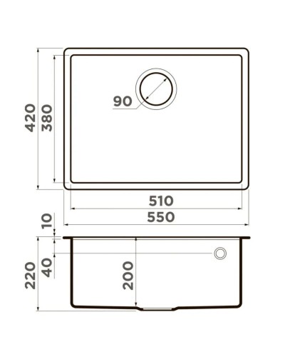 Кухонная мойка Tetogranit Omoikiri Tedori 54-U-GR ленинградский серый 4993540