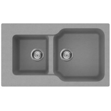 Кухонная мойка Tetogranit Omoikiri Maru 86-2-GR ленинградский серый 4993575