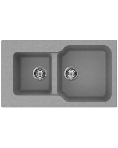 Кухонная мойка Tetogranit Omoikiri Maru 86-2-GR ленинградский серый 4993575