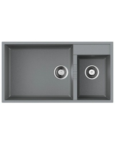 Кухонная мойка Tetogranit Omoikiri Tedori 85-2-U-GR ленинградский серый 4993542