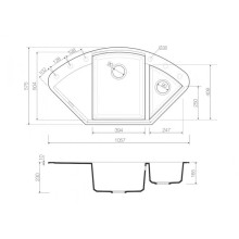Кухонная мойка Tetogranit Omoikiri Sakaime 105C-GR ленинградский серый 4993576