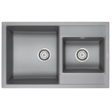 Кухонная мойка Paulmark Tandem серый металлик PM238250-GRM