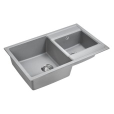 Кухонная мойка Paulmark Tandem серый металлик PM238250-GRM