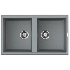 Кухонная мойка Tetogranit Omoikiri Tedori 86-2-GR ленинградский серый 4993572