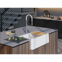 Кухонная мойка Tetogranit Omoikiri Tarento 83-WH белый 4993177