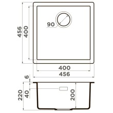 Кухонная мойка Tetogranit Omoikiri Yamakawa 45T-U/I-BL черный 4993302
