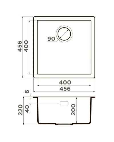 Кухонная мойка Tetogranit Omoikiri Yamakawa 45T-U/I-BL черный 4993302