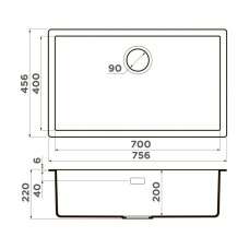 Кухонная мойка Tetogranit Omoikiri Yamakawa 75T-U/I-PL платина 4993464