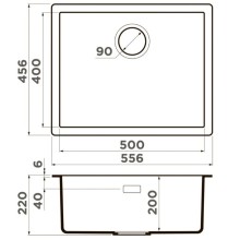 Кухонная мойка Tetogranit Omoikiri Yamakawa 55T-U/I-WH белый 4993431