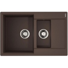 Кухонная мойка Tetogranit Omoikiri Daisen 78-2T-DC темный шоколад 4993534
