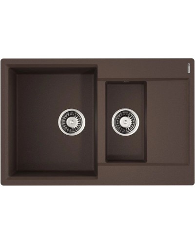 Кухонная мойка Tetogranit Omoikiri Daisen 78-2T-DC темный шоколад 4993534