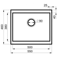 Кухонная мойка Milacio Leon 55 бежевый MC.77084