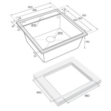 Кухонная мойка Paulmark Stepia антрацит PM115051-AN