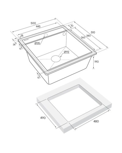 Кухонная мойка Paulmark Stepia белый PM115051-WH