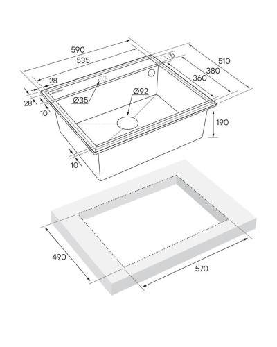 Кухонная мойка Paulmark Stepia графит PM115951-DG