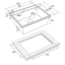 Кухонная мойка Paulmark Stepia белый PM115951-WH