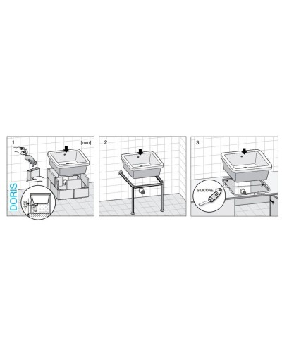 Кухонная мойка 59 см Jika Doris 8510290000001