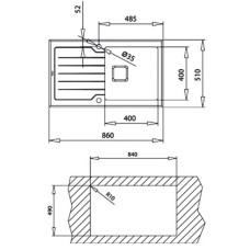 Кухонная мойка Teka Diamond RS15 1B 1D 86 Black 115100011