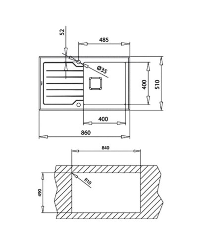 Кухонная мойка Teka Diamond RS15 1B 1D 86 Black 115100011