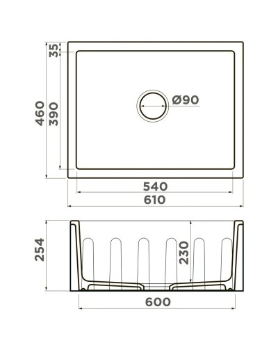 Кухонная мойка Natceramic Omoikiri Mikura 61-TO Glossy toscana 4911257