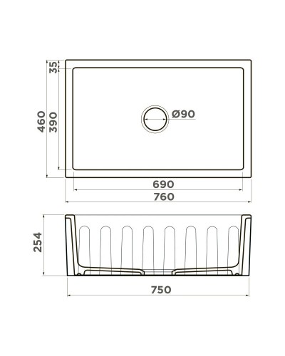 Кухонная мойка Natceramic Omoikiri Mikura 76-Klimt white 4993022