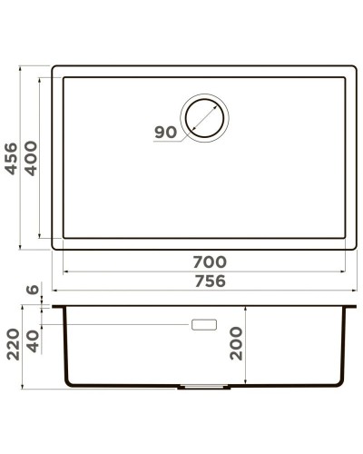 Кухонная мойка Artceramic Omoikiri Yamakawa 75-U/I-GR Leningrad Grey 4993776