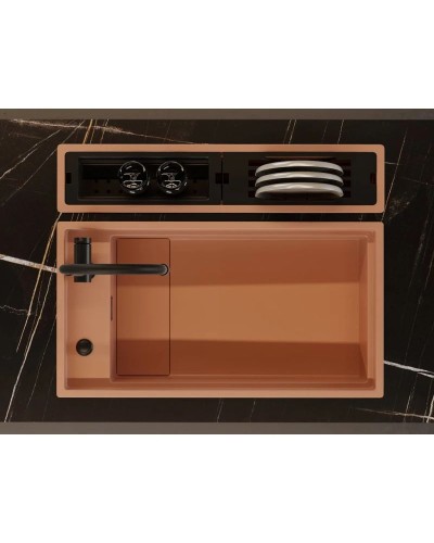 Кухонная мойка Artceramic Omoikiri Kinaru 86-U/I DO deep ocean 4997024