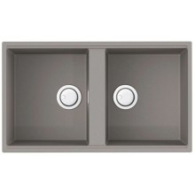 Кухонная мойка Artceramic Omoikiri Kitagawa 83-2-U-GR leningrad grey 4993810