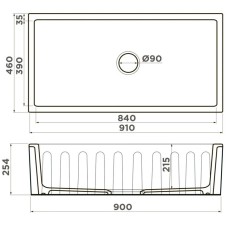 Кухонная мойка Natceramic Omoikiri Mikura 91-WH белый 4997086
