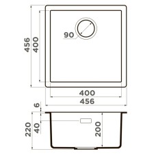 Кухонная мойка Artceramic Omoikiri Yamakawa 45-U/I-WH белый 4993784