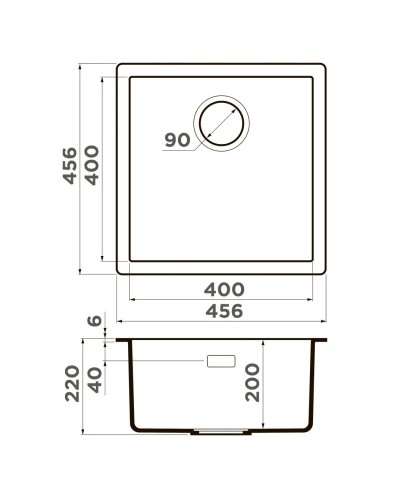 Кухонная мойка Artceramic Omoikiri Yamakawa 45-U/I-GR ленинградский серый 4993778