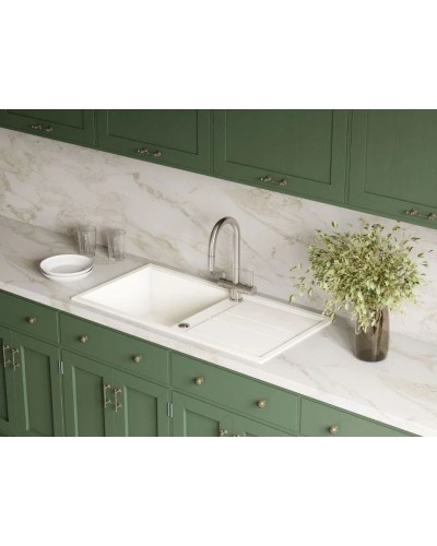 Кухонная мойка Artceramic Omoikiri Kitagawa 100-WH белый 4993787