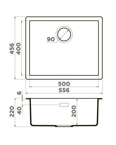 Кухонная мойка Artceramic Omoikiri Yamakawa 55-U/I-GB графит 4993780