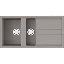 Кухонная мойка Artceramic Omoikiri Kitagawa 100-2-GR ленинградский серый 4993804