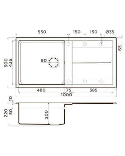 Кухонная мойка Artceramic Omoikiri Sumi 100A-WG wind green 4997111