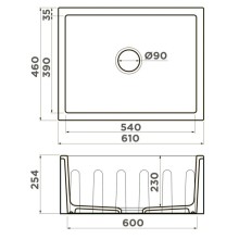 Кухонная мойка Natceramic Omoikiri Mikura 61-WH белый глянец 4993257