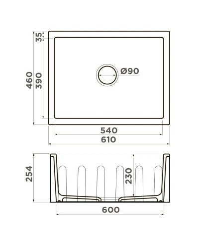 Кухонная мойка Natceramic Omoikiri Mikura 61-PE pebble 4997072