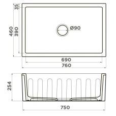 Кухонная мойка Natceramic Omoikiri Mikura 76-CC cappuccino coffee 4997079