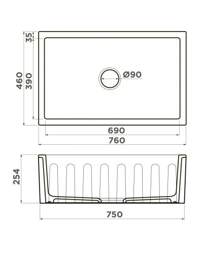 Кухонная мойка Natceramic Omoikiri Mikura 76-CC cappuccino coffee 4997079