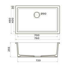 Кухонная мойка Natceramic Omoikiri Okinoshima 76-U/I-WH белый глянец 4997151