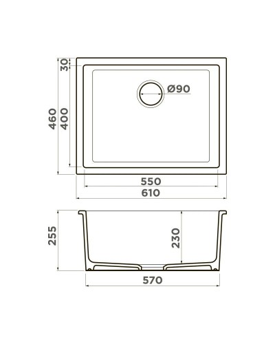 Кухонная мойка Natceramic Omoikiri Okinoshima 61-U/I-SL Matt sicilian lemon 4993134